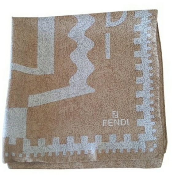 Fendi Accessories - FENDI  100% Silk Square Hand Rolled